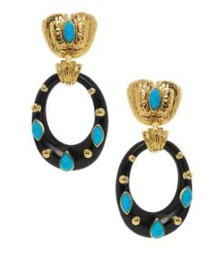 David Webb Earrings*Kallisto Oval Earrings