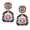 David Webb Earrings*Kunzite Bamboo Earrings