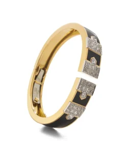 David Webb Bracelets*Lane Bracelet, Black Enamel