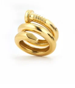 David Webb Rings*Large Nail Ring, Polished 18K Gold