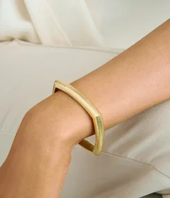 David Webb Bracelets*Large Quad Bangle, Hammered Gold