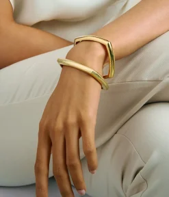 David Webb Bracelets*Large Quad Bangle, Polished 18K Gold