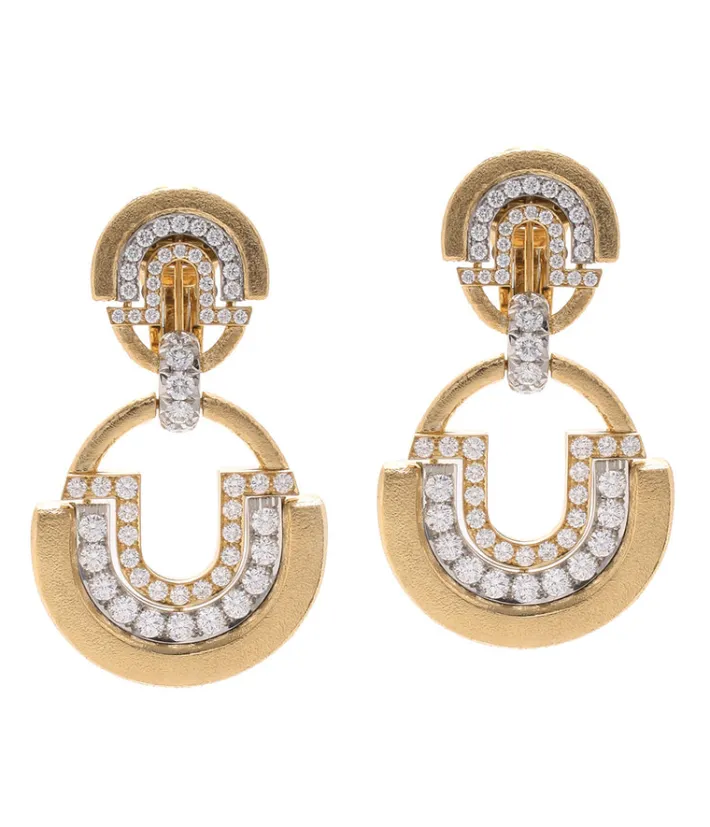 David Webb Earrings*Large Unity Earrings, Gold