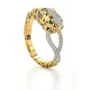 David Webb Bracelets*Leopard Bracelet, Black Enamel