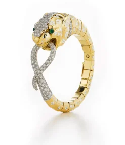 David Webb Bracelets*Leopard Bracelet, White Enamel