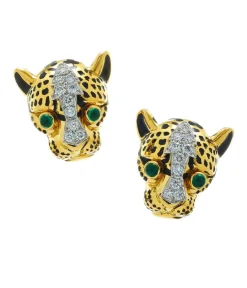 David Webb Earrings*Leopard Earrings
