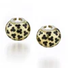 David Webb Earrings*Leopard Spot Crescent Moon Earrings