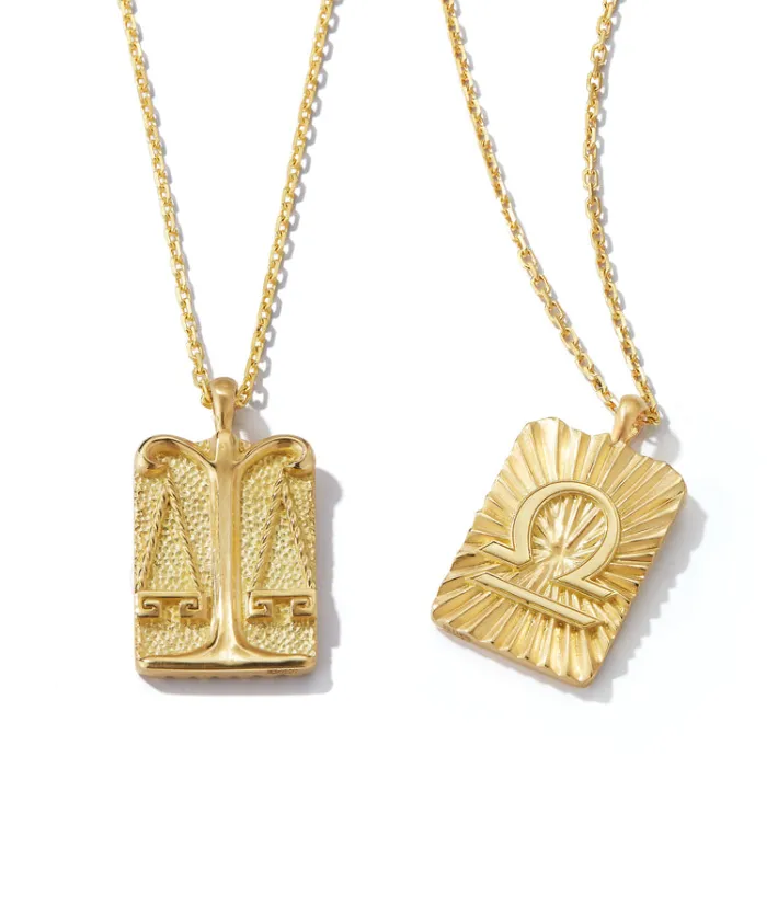 David Webb Necklaces*Libra Zodiac Pendant Necklace