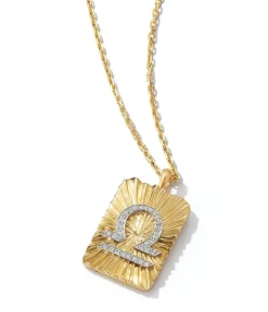 David Webb Necklaces*Libra Zodiac Pendant Necklace, Diamonds