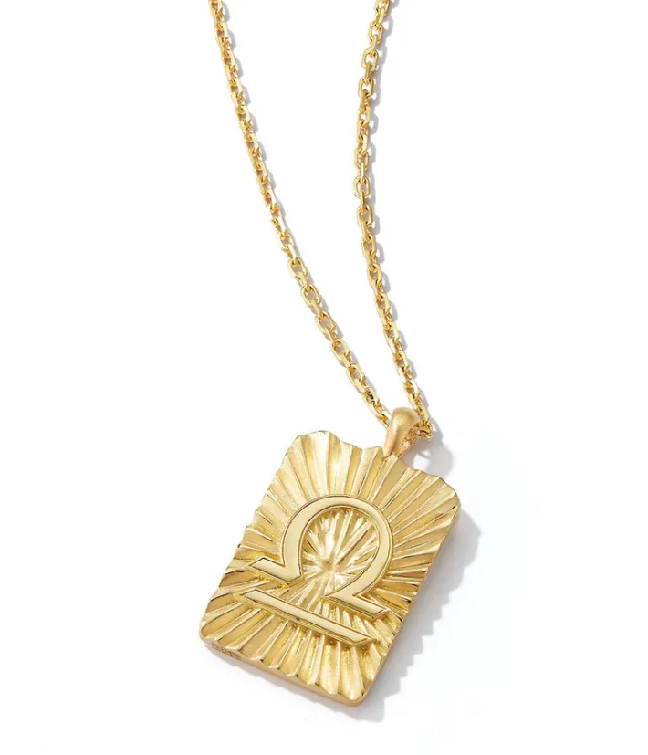 David Webb Necklaces*Libra Zodiac Pendant Necklace