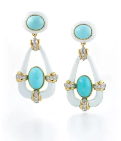 David Webb Earrings*Long Swing Earrings