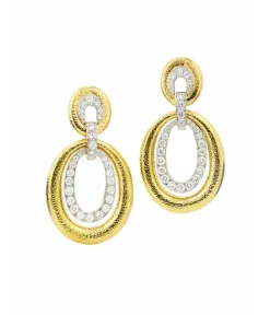 David Webb Earrings*Madison Double Oval Hoop Earrings