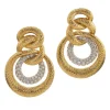 David Webb Earrings*Madison Twisted Double Round Hoop Earrings