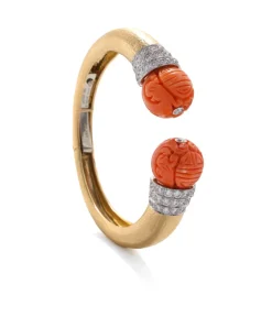 David Webb Bracelets*Magellan Cuff, Coral