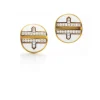 David Webb Earrings*Metro Earrings, White Enamel