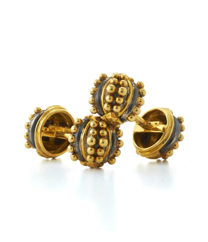 David Webb Cuff Links*Mixed Metal Cuff Links