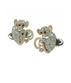 David Webb Cuff Links*Monkey Cuff Links