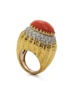 David Webb Rings*Mount Olympus Ring, Coral