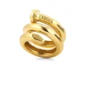 David Webb Rings*Nail Ring, Polished 18K Gold