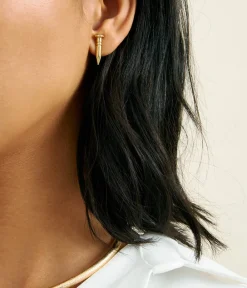 David Webb Earrings*Nail Stud Earrings, Polished 18K Gold