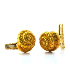David Webb Cuff Links*Nautilus Shell Cuff Links