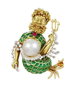 David Webb Brooches*Neptune Brooch