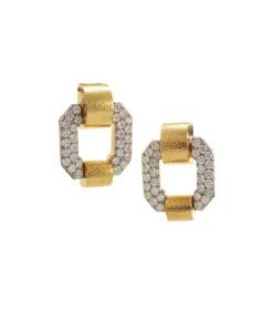 David Webb Earrings*Octagonal Buckle Earrings