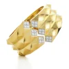 David Webb Bracelets*Origami Cuff, Hammered 18K Gold