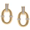 David Webb Earrings*Oval Link Earrings, Hammered Gold