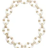 David Webb Necklaces*Oval Link Necklace, White Enamel