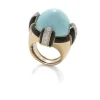 David Webb Rings*Pantheon Ring, Turquoise