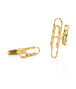David Webb Cuff Links*Paper Clip Cuff Links