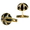 David Webb Cuff Links*Patterned Dome Cuff Links