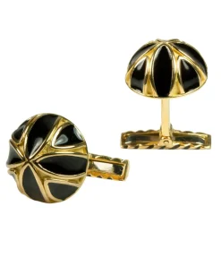 David Webb Cuff Links*Patterned Dome Cuff Links