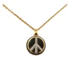 David Webb Necklaces*Peace Pendant Necklace, Black Enamel