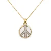 David Webb Necklaces*Peace Pendant Necklace, White Enamel