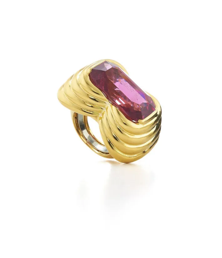 David Webb Rings*Plateau Ring, Rubellite