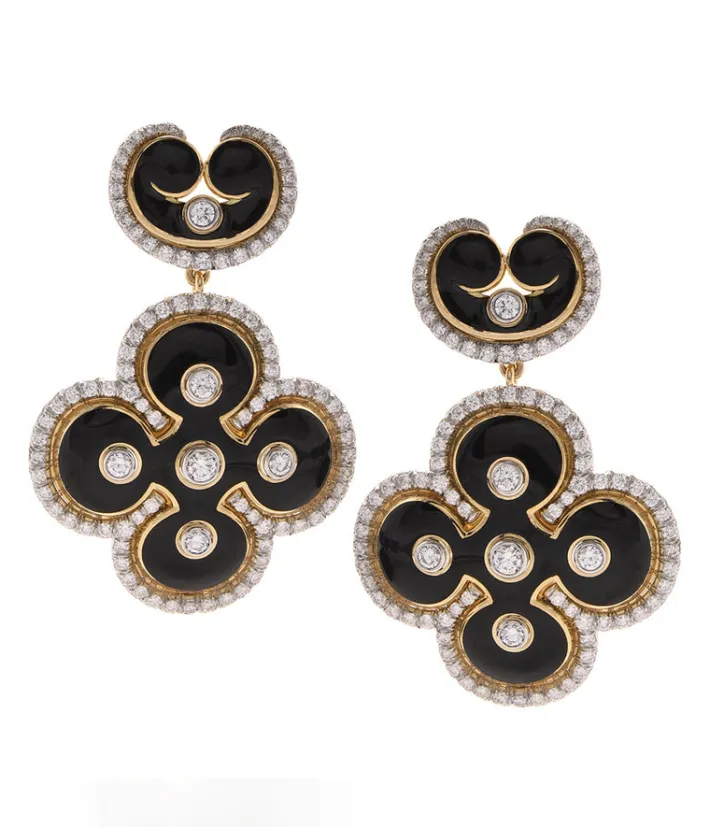 David Webb Earrings*Quatrefoil Earrings