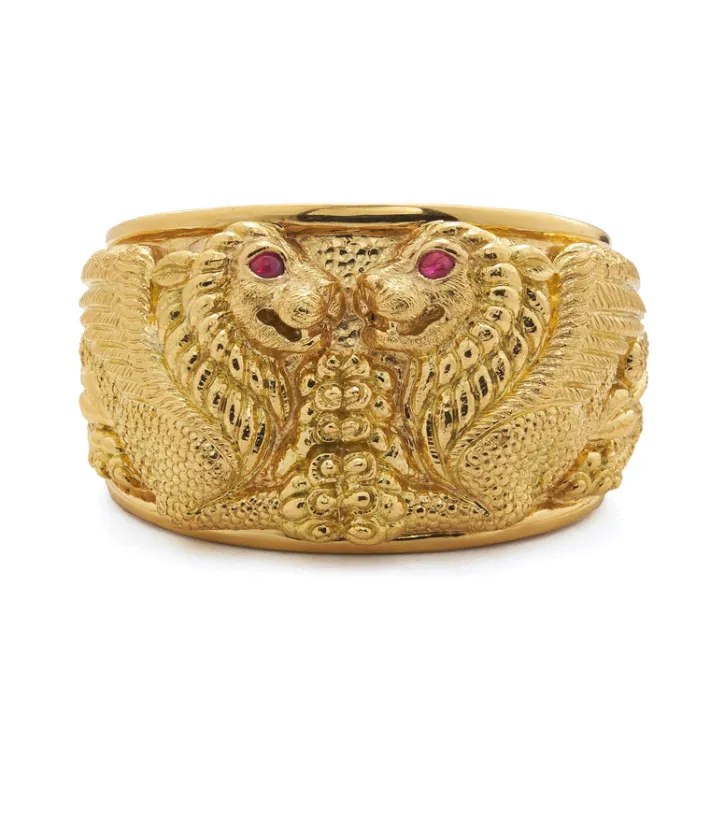 David Webb Bracelets*Repoussé Double Griffin Cuff