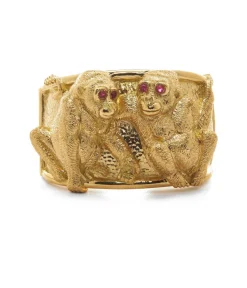David Webb Bracelets*Repoussé Gorilla Cuff