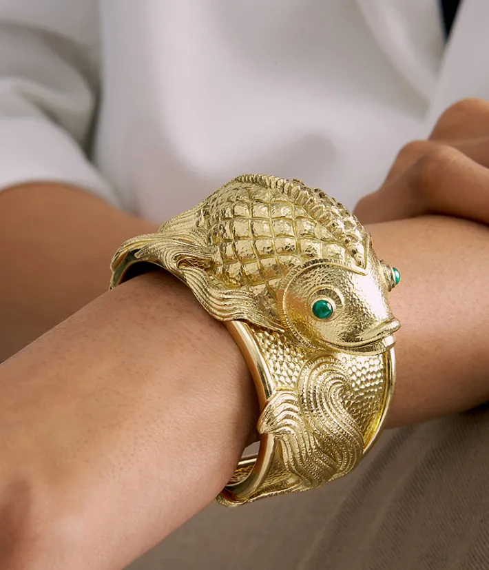 David Webb Bracelets*Repoussé Koi Cuff