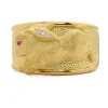 David Webb Bracelets*Repoussé Rabbit Cuff, Ruby, Diamonds