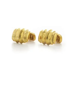 David Webb Cuff Links*Ridged Cuff Links