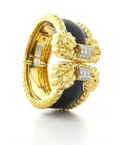 David Webb Bracelets*Rope Cuff, Black Enamel