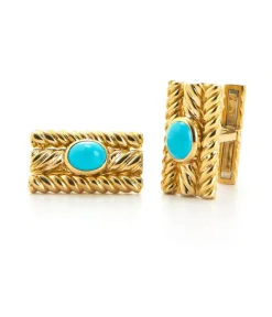 David Webb Cuff Links*Rope Cuff Links