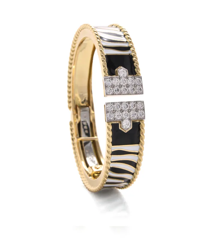 David Webb Bracelets*Rope Lane Bracelet with Zebra Stripe