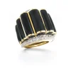 David Webb Rings*Scallop Ring, Black Enamel