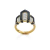 David Webb Rings*Scape Ring, Black Enamel