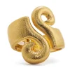David Webb Bracelets*Scroll Cuff, Hammered