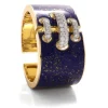 David Webb Bracelets*Shoelace Cuff, Royal Blue Enamel
